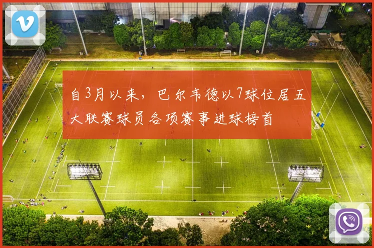自3月以来，巴尔韦德以7球位居五大联赛球员各项赛事进球榜首